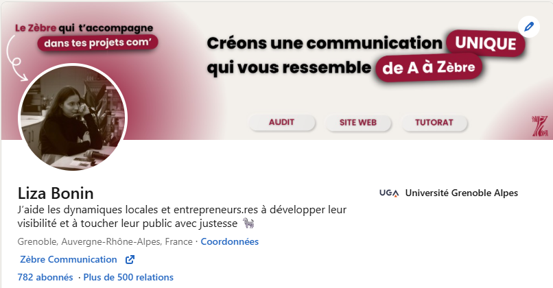 Exemple de bannière efficace sur Linkedin