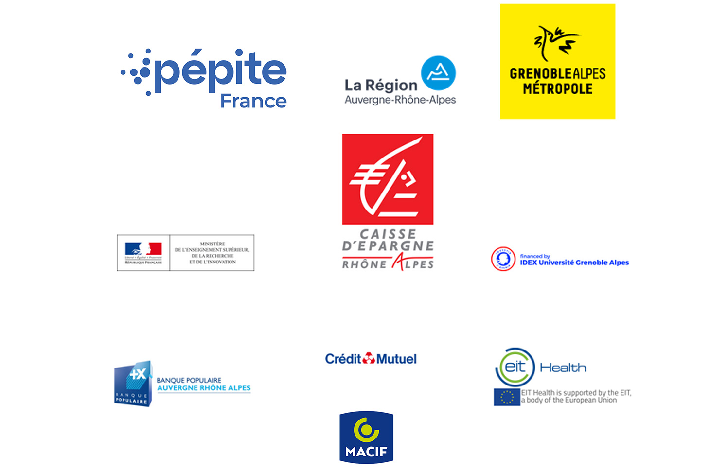 Logos partenaires financiers Pépite oZer